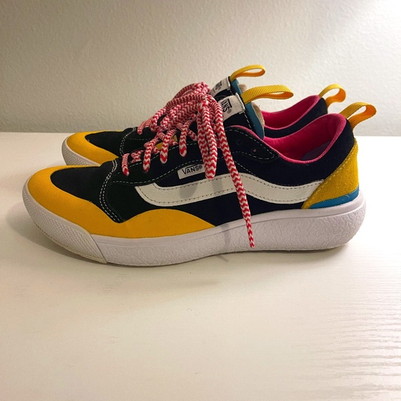 Vans Ultrarange Exo shoes, Woman Sz 7.5, Multi color Yellow, Pink, Blk, White. - Picture 3 of 4